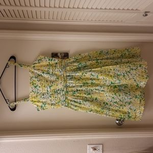 Donna Ricco White/Yellow Summer Dress